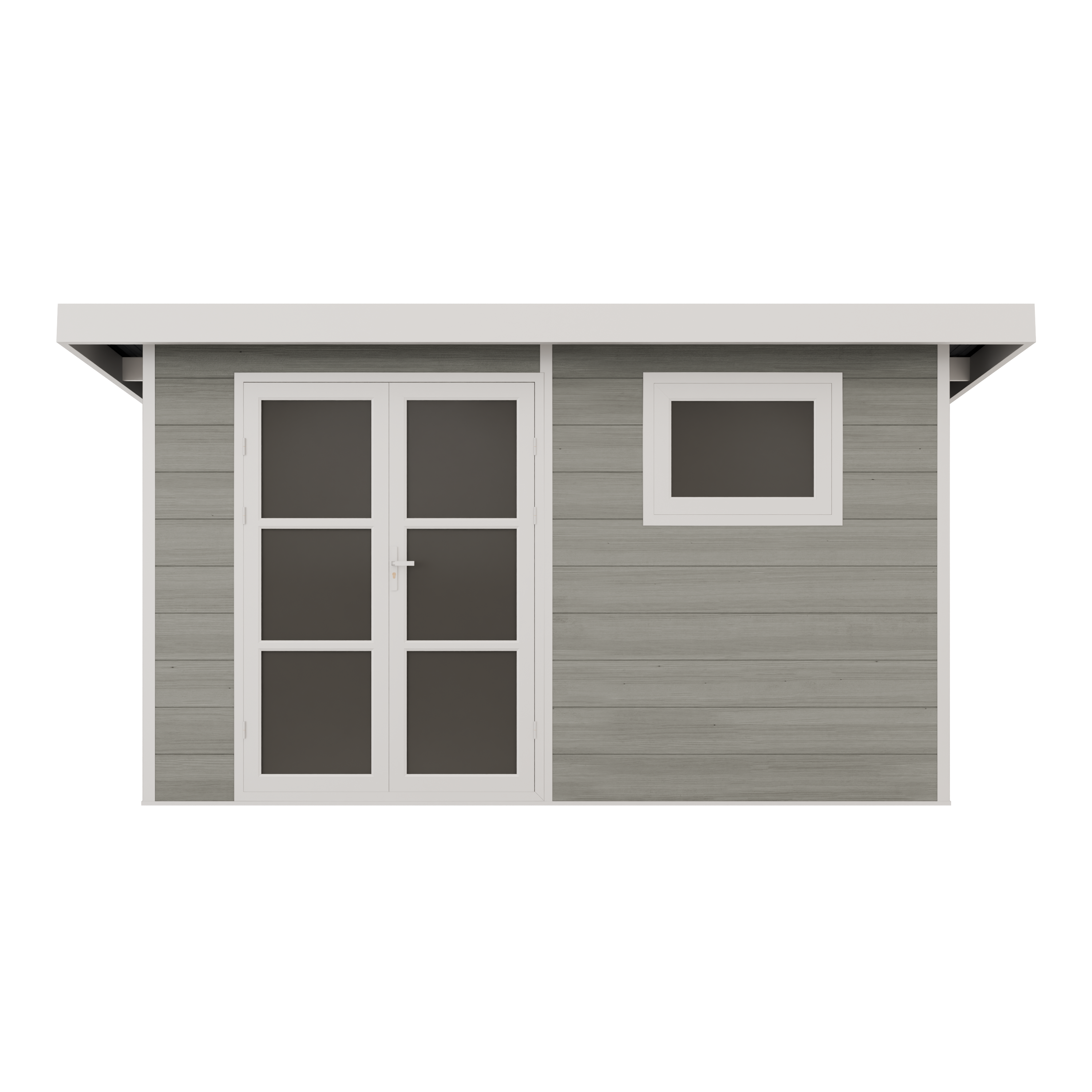 Abri de Jardin Composite ALMA - 11m2 Gris clair - Garantie 20 ans - Cabanon de Jardin - Image 4