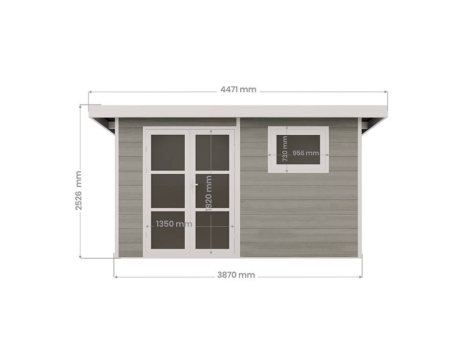 Abri de Jardin Composite ALMA - 11m2 Gris clair - Garantie 20 ans - Cabanon de Jardin - Image 6