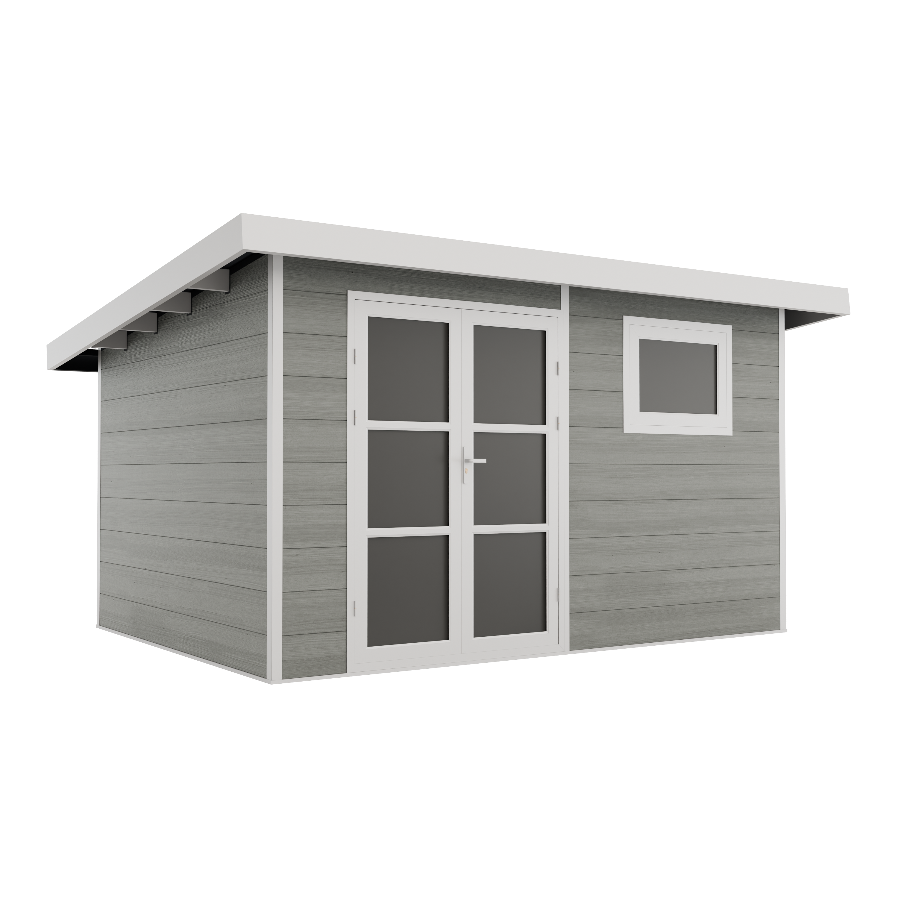 Abri de Jardin Composite ALMA - 11m2 Gris clair - Garantie 20 ans - Cabanon de Jardin - Image 3