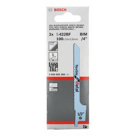 Bosch Professional - Jeu de 2 lames de scie universelles S 422 BF Flexible pour Métal - BOSCH - 2608656268 - Image 1