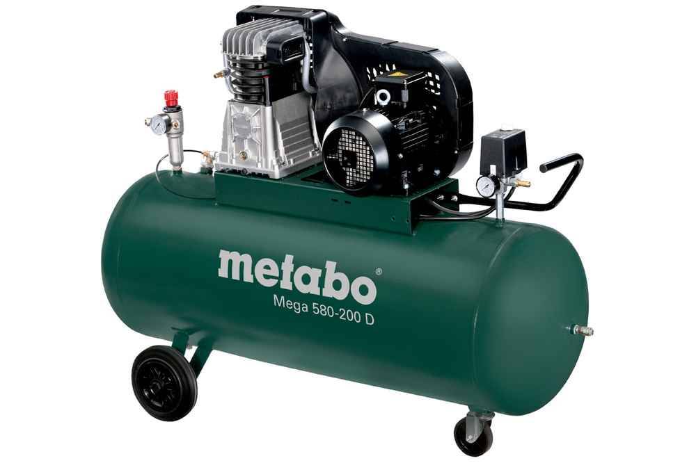 Metabo - Compresseur Mega 580-200 D - débit effectif 360 l/min