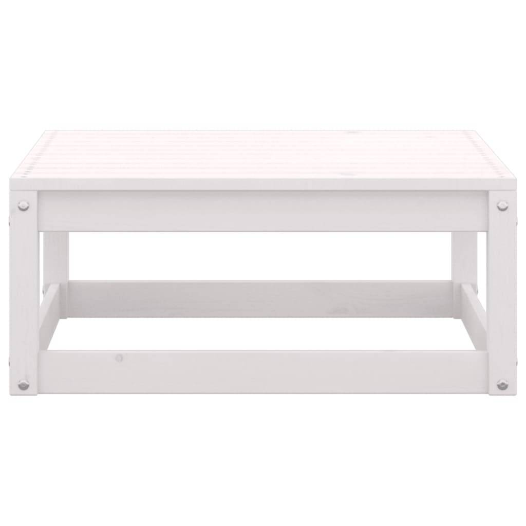 Helloshop26 - Salon de jardin meuble d'extérieur ensemble de mobilier 7 pièces blanc bois de pin massif - Image 7