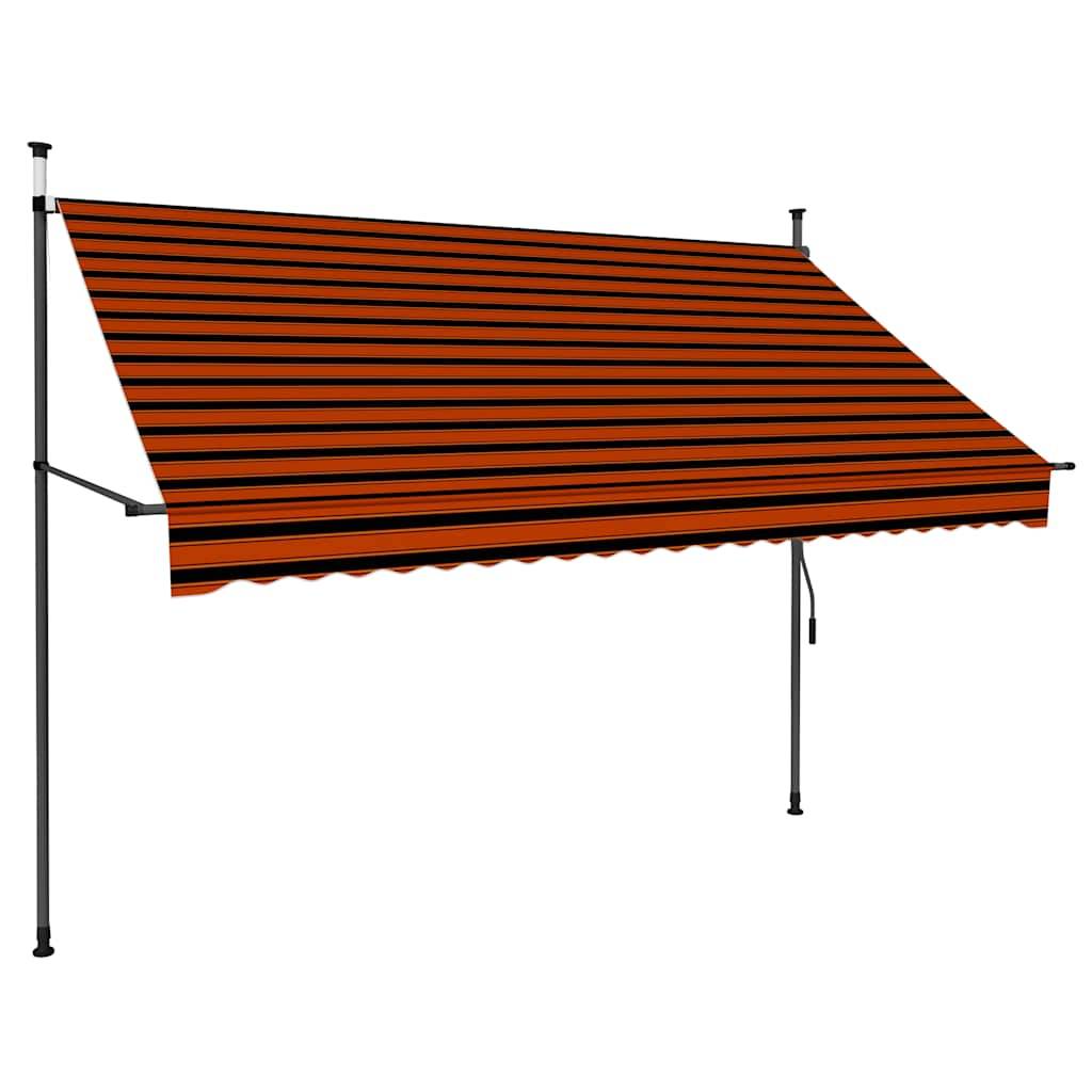 Vidaxl - Auvent manuel rétractable avec LED 250 cm Orange et marron vidaXL 145879 - Image 7