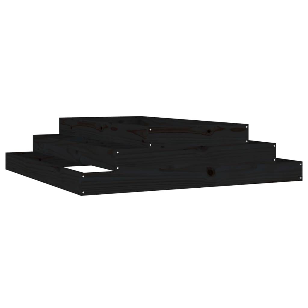 Vidaxl - Jardinière Noir 110x110x27 cm Bois massif de pin vidaXL 823903 - Image 2