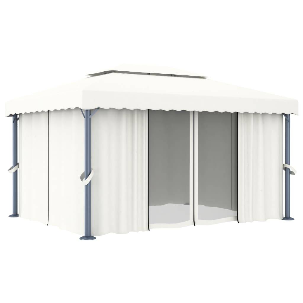 PANGIVO - Tonnelle aluminium blanc crème 400 x 300 x 264 cm - PANGIVO - Image 2