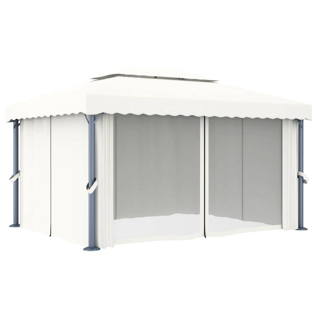PANGIVO - Tonnelle aluminium blanc crème 400 x 300 x 264 cm - PANGIVO - Image 3