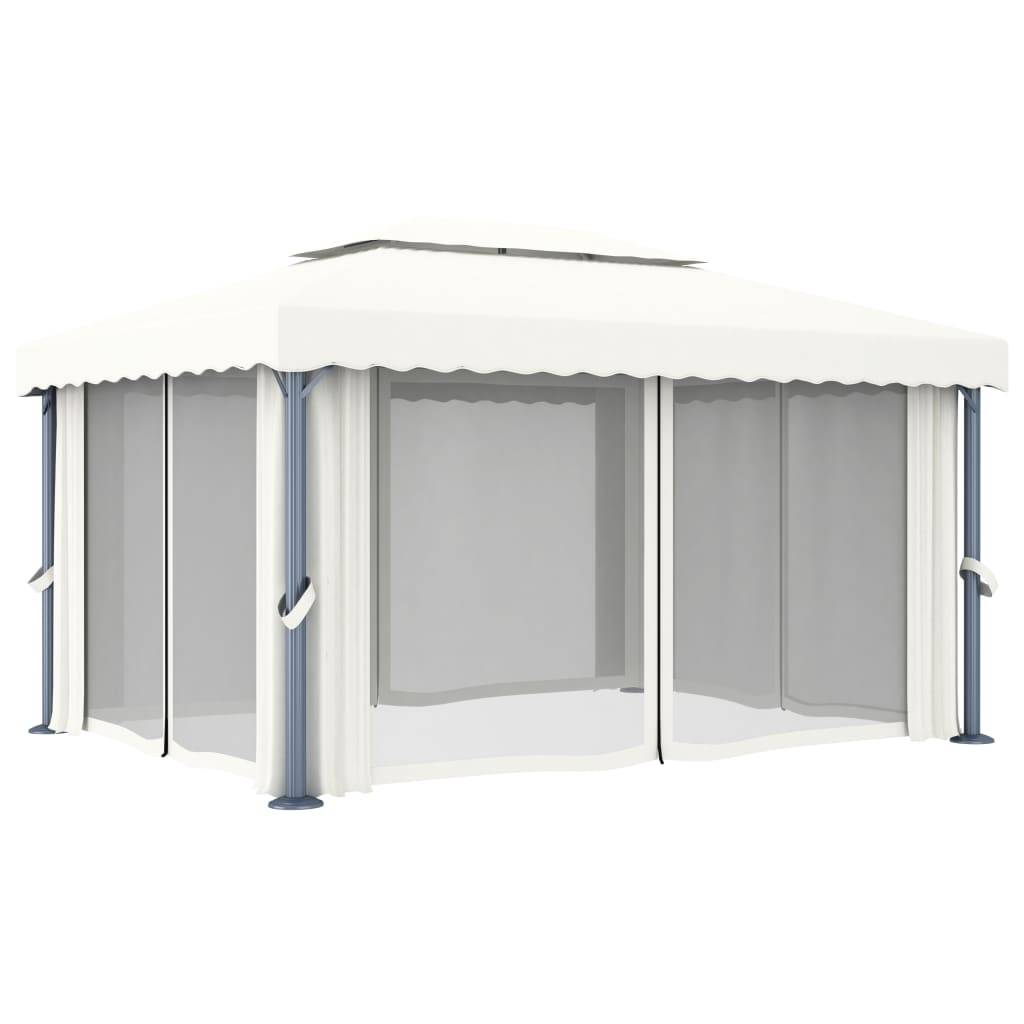 PANGIVO - Tonnelle aluminium blanc crème 400 x 300 x 264 cm - PANGIVO - Image 4