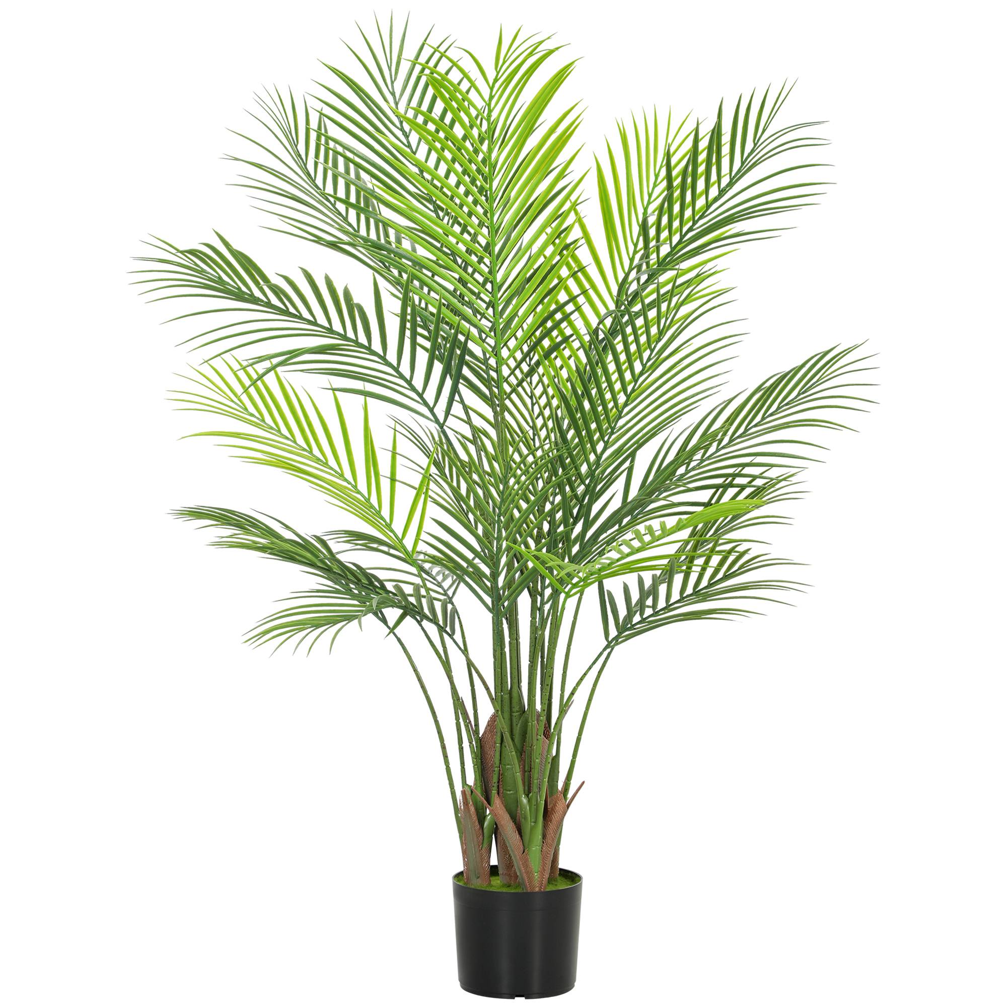 Grand palmier artificiel 120 cm, plante artificielle, plantes plastique en pot pour salon bureau - Image 2
