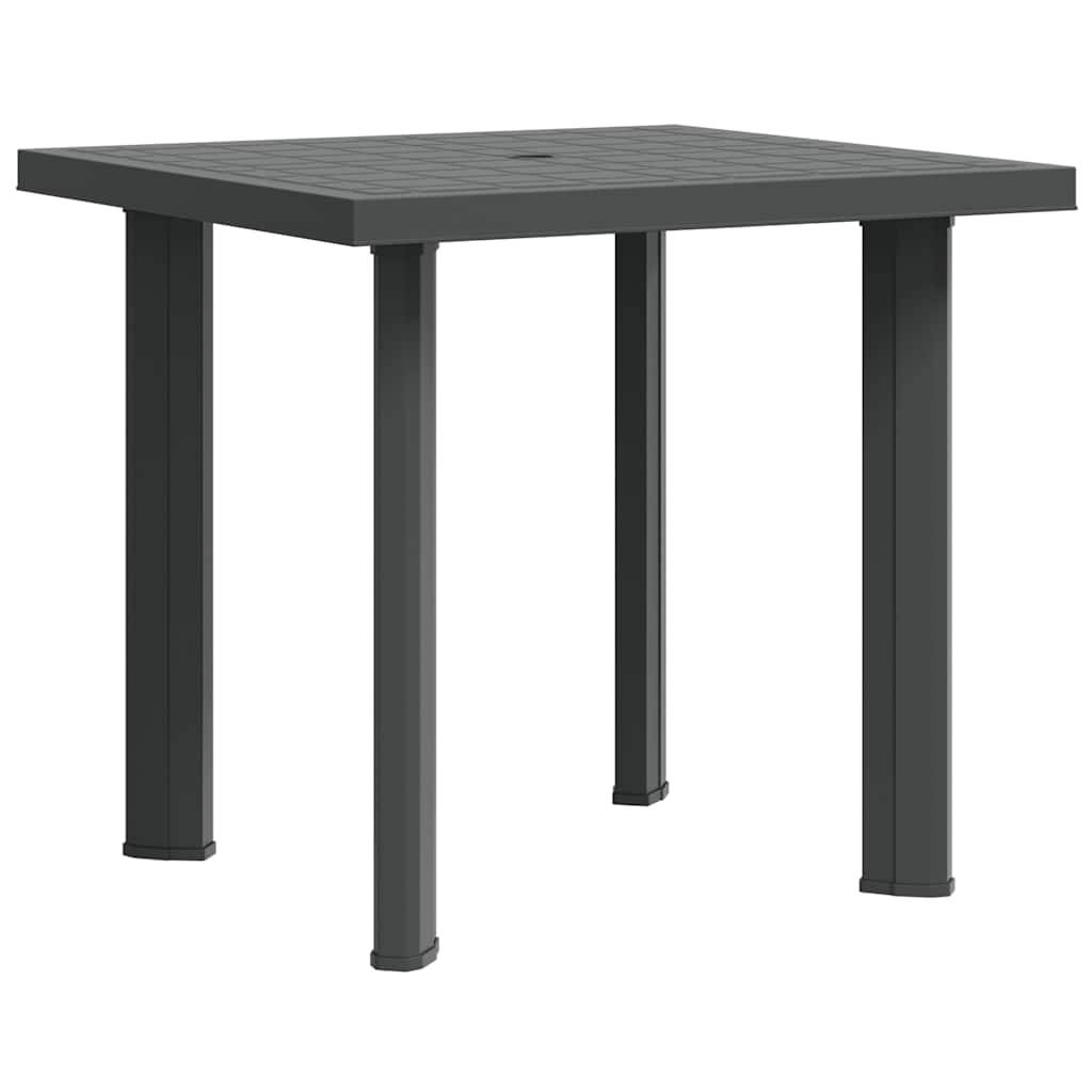 Table de jardin plastique anthracite 80 x 75 x 72 cm - PANGIVO - Image 7