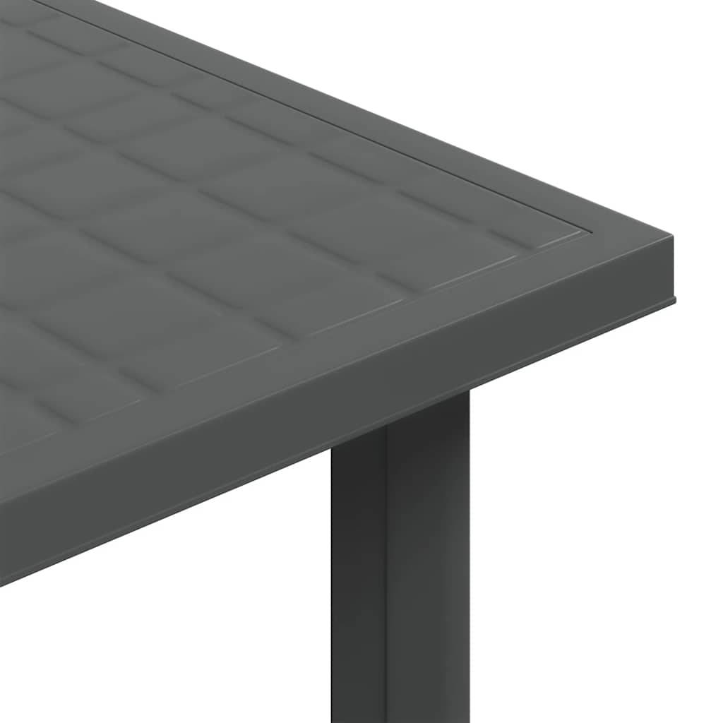 Table de jardin plastique anthracite 80 x 75 x 72 cm - PANGIVO - Image 8
