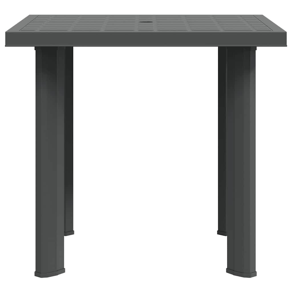 Table de jardin plastique anthracite 80 x 75 x 72 cm - PANGIVO - Image 5