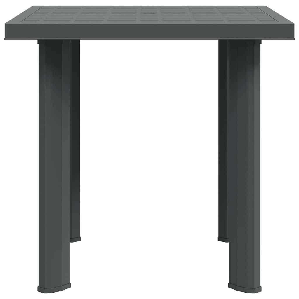 Table de jardin plastique anthracite 80 x 75 x 72 cm - PANGIVO - Image 6