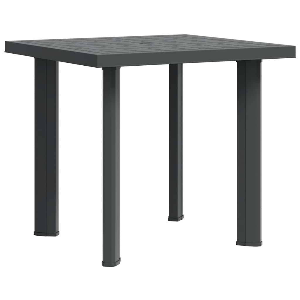 Table de jardin plastique anthracite 80 x 75 x 72 cm - PANGIVO - Image 2