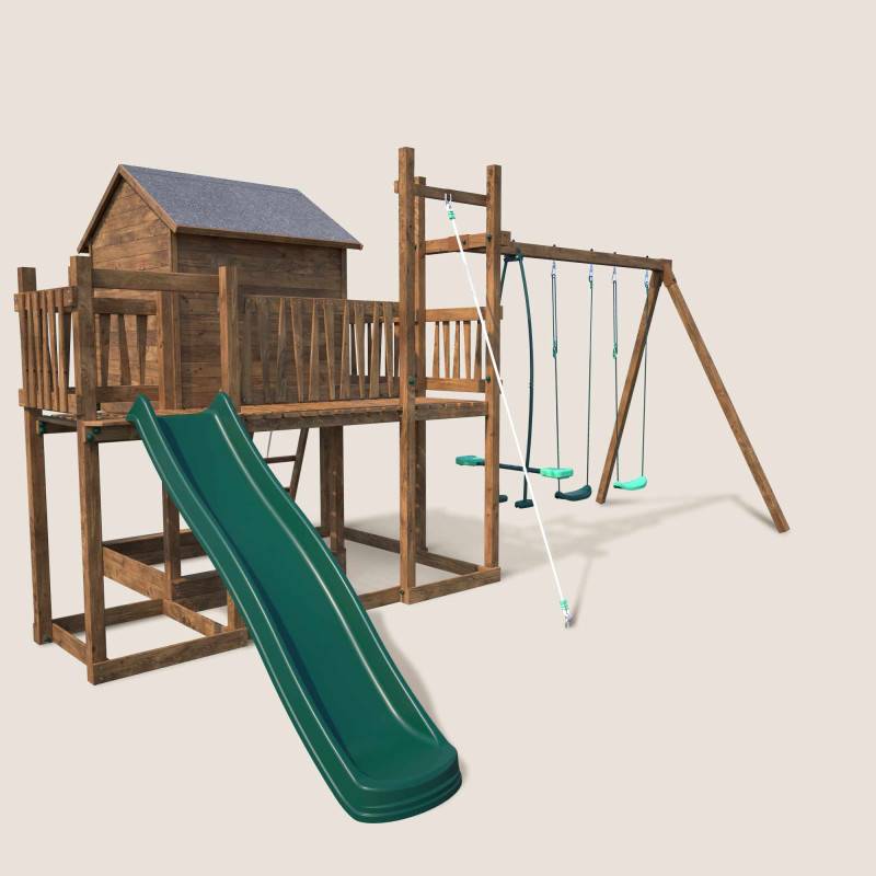 Soulet - Aire de jeux avec cabane et toboggan COTTAGE HAPPY - Image 10