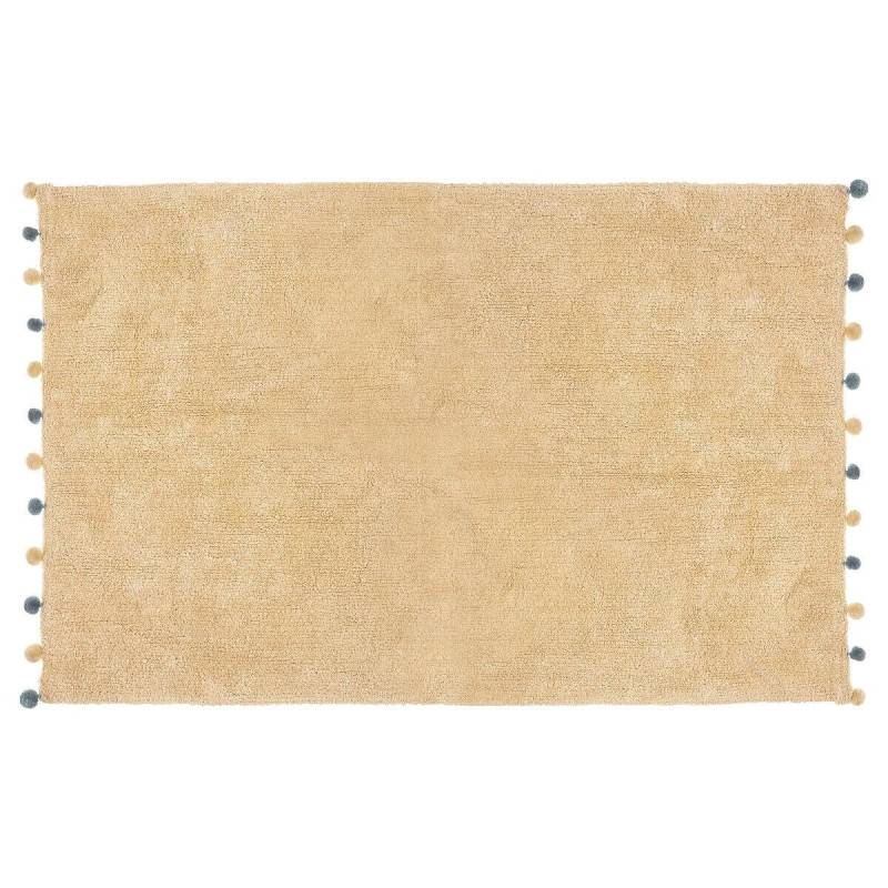 Atmosphera - Tapis enfant 100x150 beige à pompons Atmosphera - Image 1