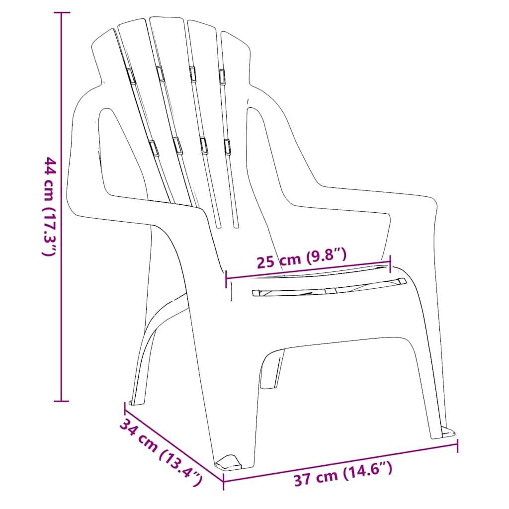 PANGIVO - Chaises de jardin pour enfants rouge 37 x 34 x 44 cm PP - PANGIVO - Image 8