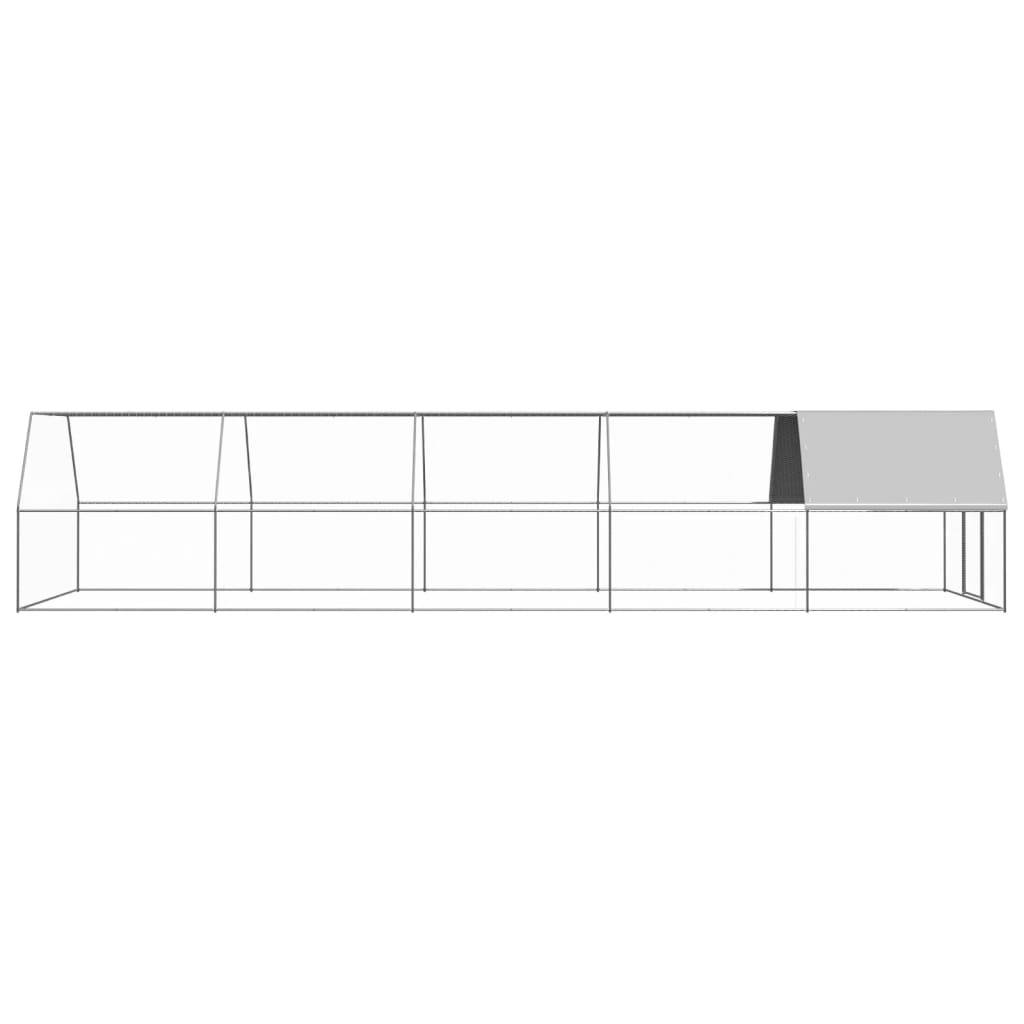 Vidaxl - Poulailler d'extérieur 3x10x2 m Acier galvanisé vidaXL 3089327 - Image 4