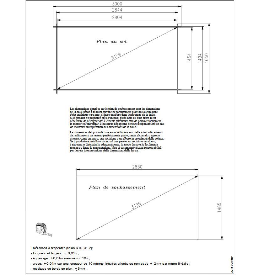 Habrita - Abri DALIA madriers Douglas 20 mm sans plancher 5,24 m² Habrita - Image 5