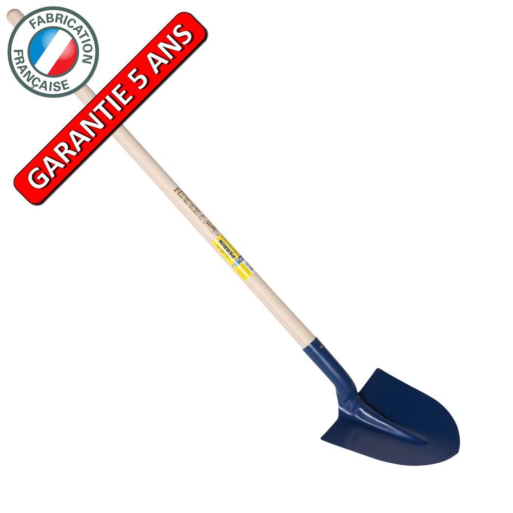 Outils Perrin - Pelle à terre, fortification 27 cm emmanchée 1,30 m, pour le maçon et le BTP Outils Perrin