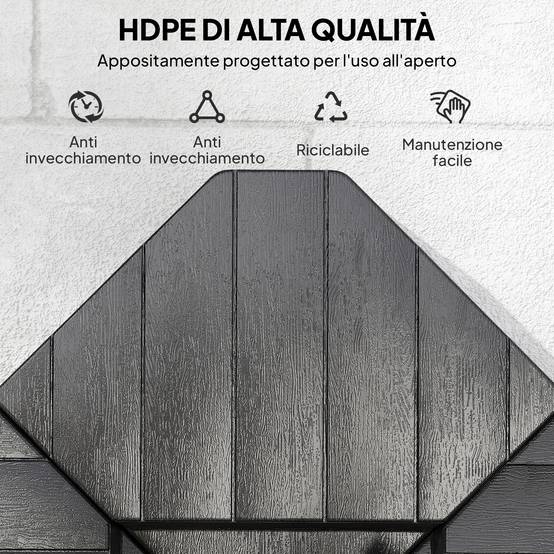 Set 4 dalles base pour parasol déporté remplissables avec eau ou sable jusqu'à 80 kg, noir - Image 9
