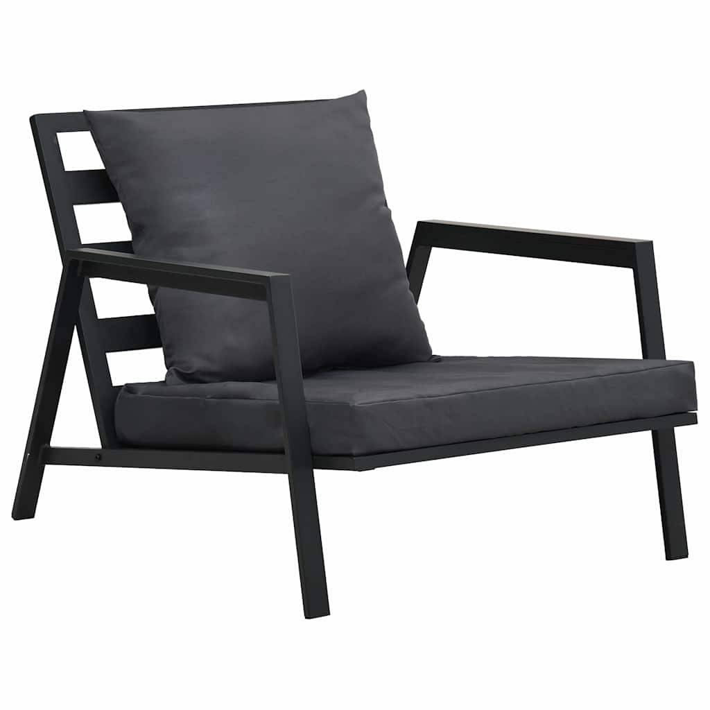 Vidaxl - Salon de jardin 5 pcs avec coussins Aluminium Gris foncé vidaXL 47817 - Image 7