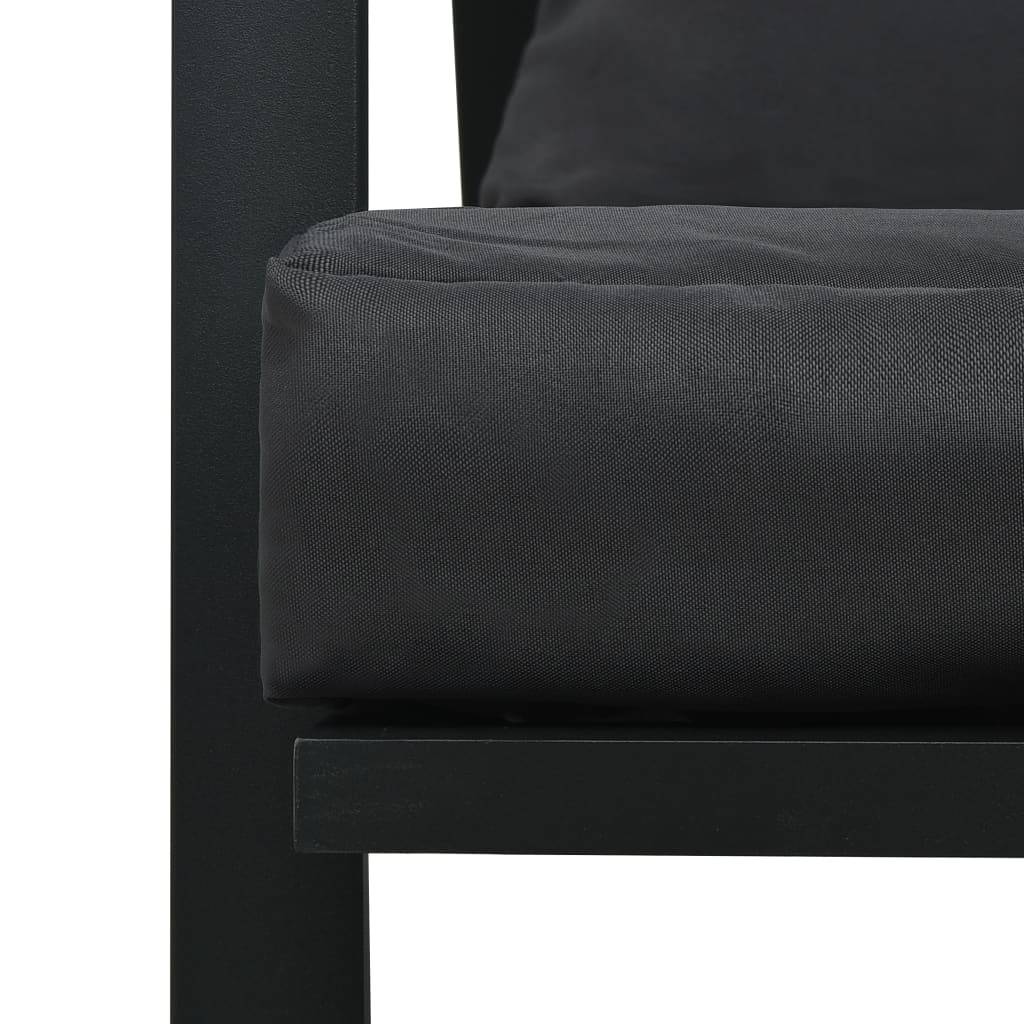 Vidaxl - Salon de jardin 5 pcs avec coussins Aluminium Gris foncé vidaXL 47817 - Image 4