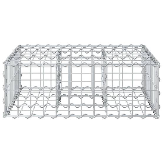 PANGIVO - Lit surélevé gabion Acier galvanisé Argenté 60 x 60 x 20 cm - PANGIVO - Image 6
