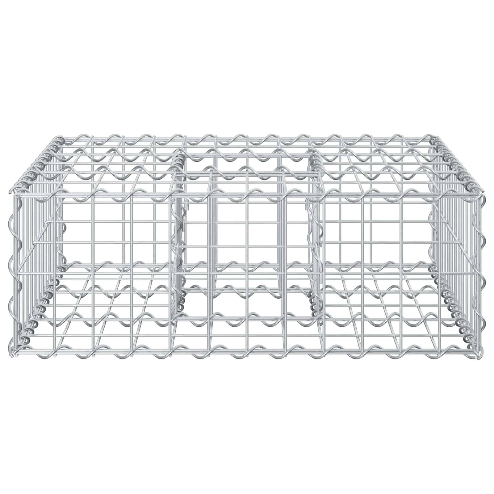 PANGIVO - Lit surélevé gabion Acier galvanisé Argenté 60 x 60 x 20 cm - PANGIVO - Image 6