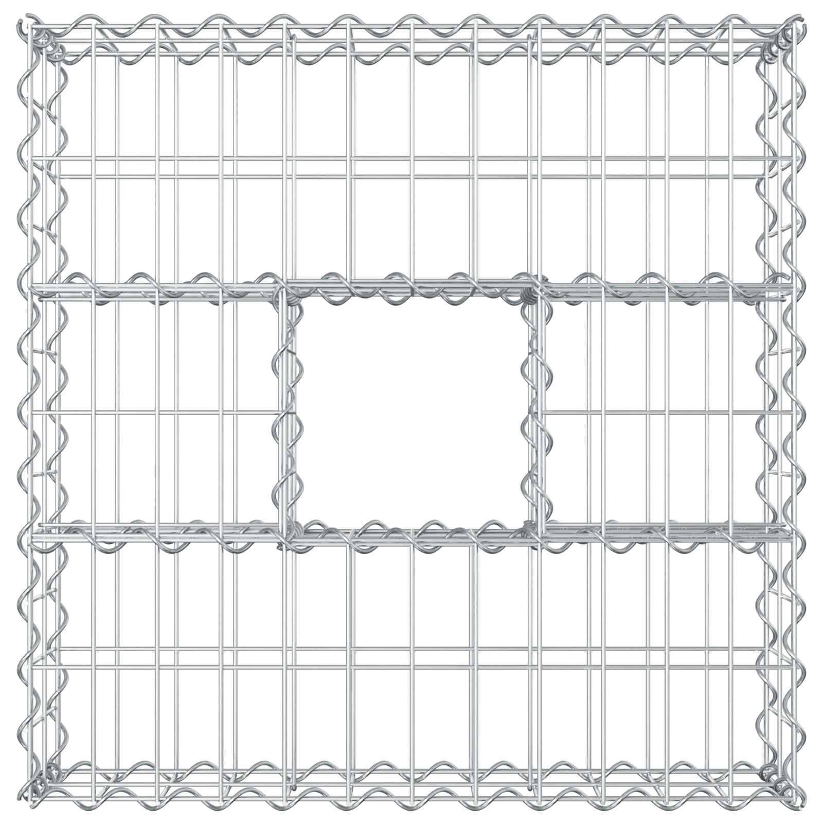 PANGIVO - Lit surélevé gabion Acier galvanisé Argenté 60 x 60 x 20 cm - PANGIVO - Image 7