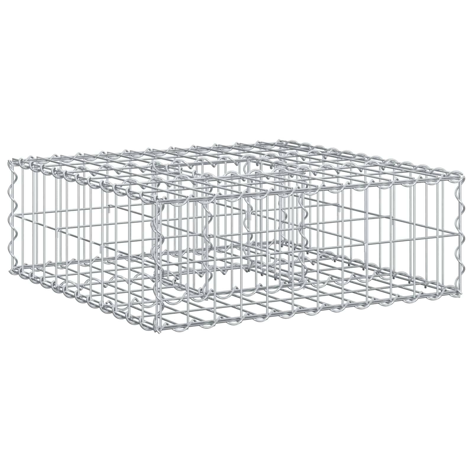 PANGIVO - Lit surélevé gabion Acier galvanisé Argenté 60 x 60 x 20 cm - PANGIVO - Image 2