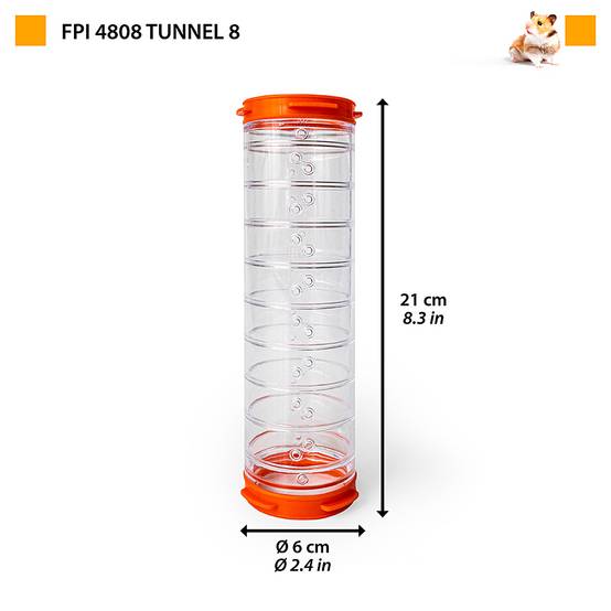 Ferplast - Accessoires rongeurs Ferplast Tube FPI 4808 T TUNNEL 8 Couleurs multiples tunnel - Image 2