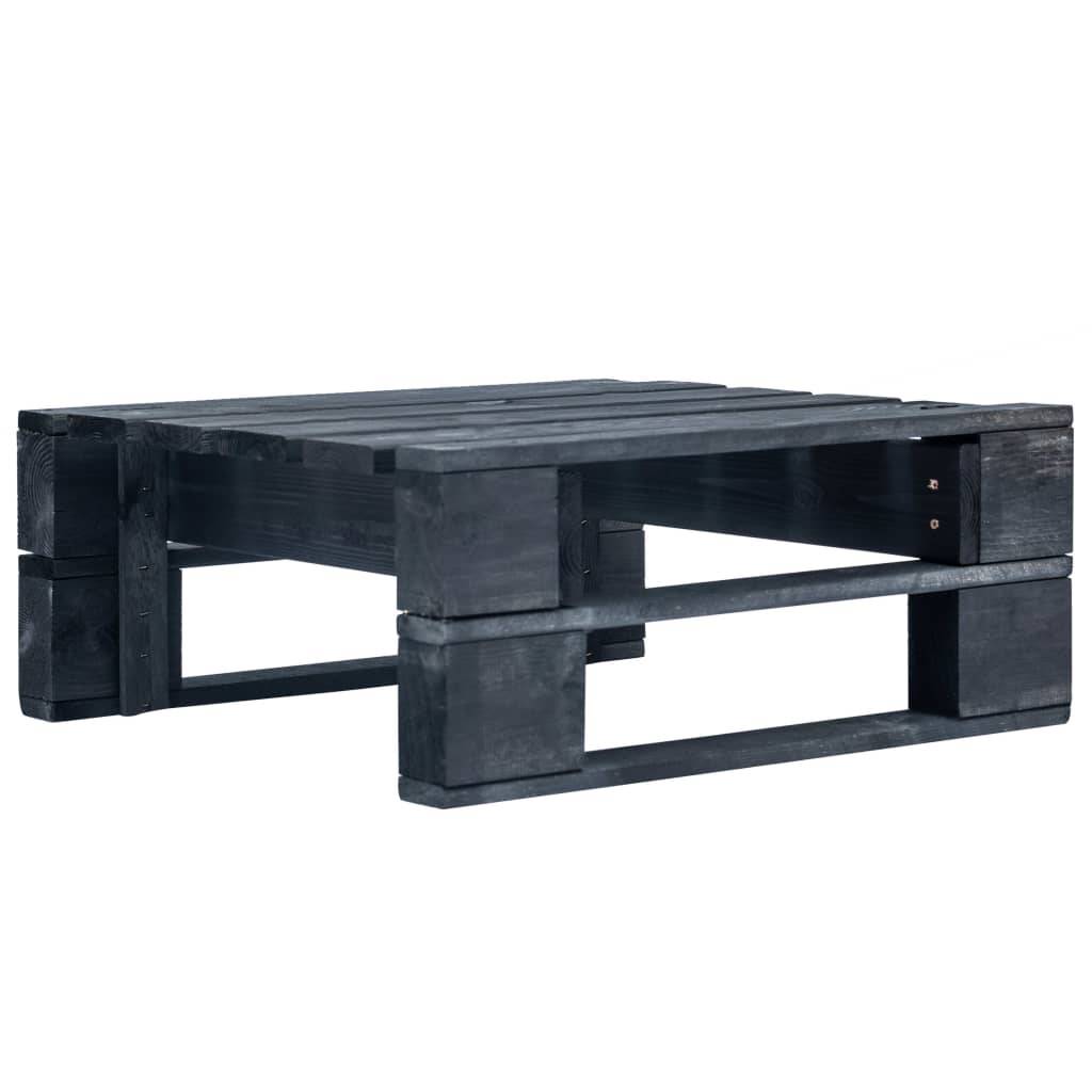 Vidaxl - Salon de jardin palette 6pcs avec coussins Pin imprégné de noir vidaXL 3067015 - Image 4