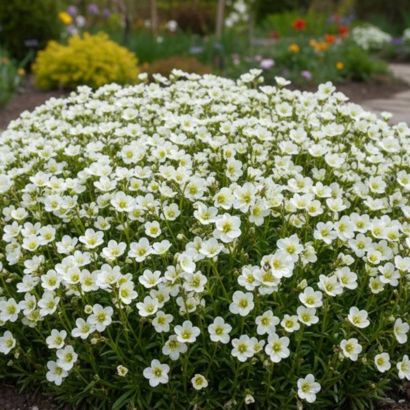 Saxifrage mousse blanc à fleurs Blanche/ - feuillage Persistant - Godet