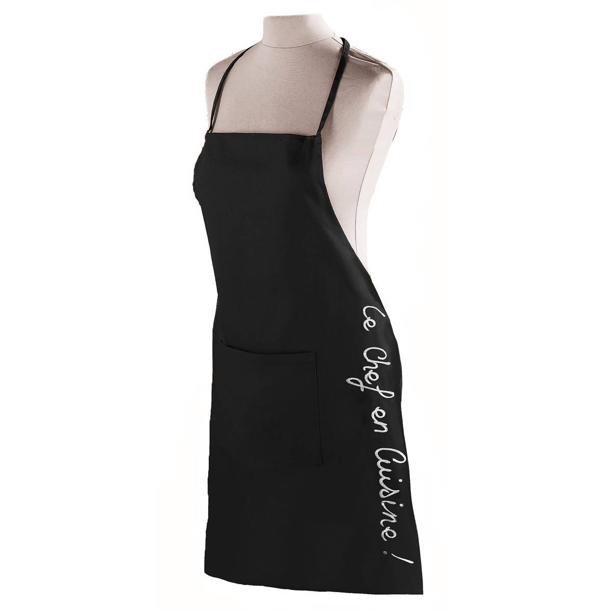 Tablier de Cuisine "Cuistot" 84cm Noir - Image 1