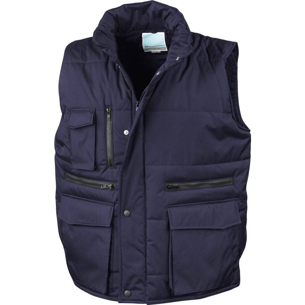 Gilet sans manches de travail matelassé Result Bleu Marine M
