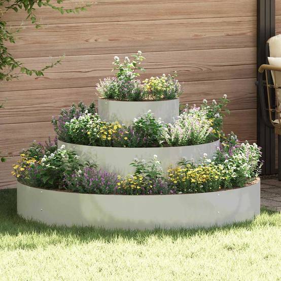 Maison Chic - Cache-pot, Pot De Fleurs Argent 120 x 120 x 20 cm Acier galvanisé g338 - Image 1