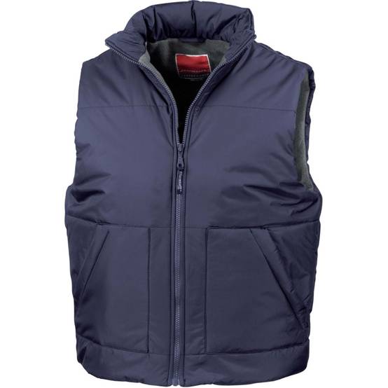Bodywarmer de travail Result DOUBLÉ POLAIRE Bleu Marine S
