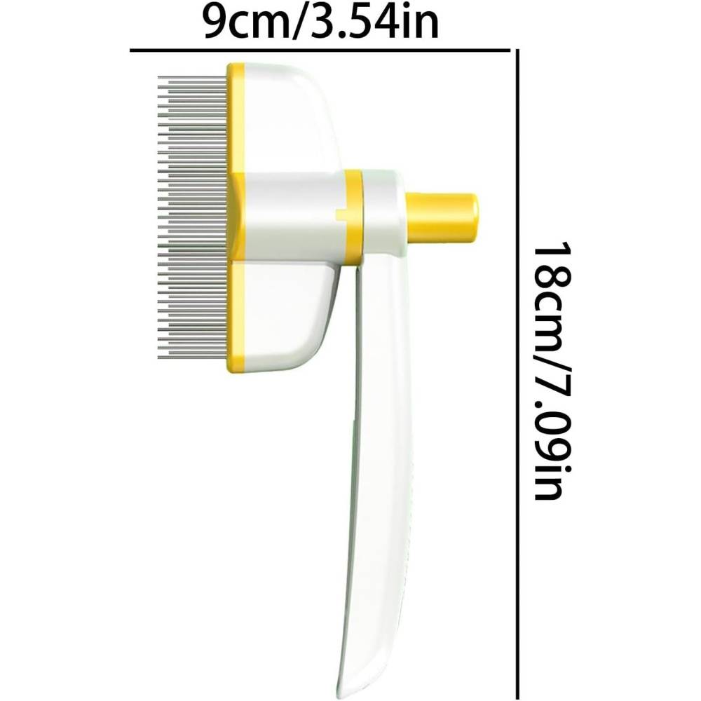 Peigne toilettage rotatif pour chat - Démêlage sans douleur - Bouton éjecteur poils - Living123 - Image 4