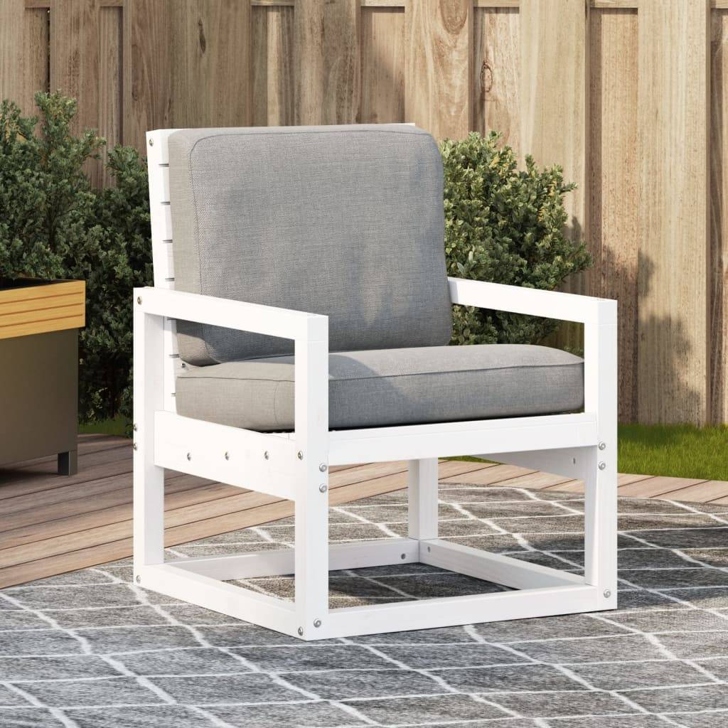Vidaxl - Chaise de jardin blanc 57,5x63x76 cm bois de pin massif vidaXL 832548 - Image 1