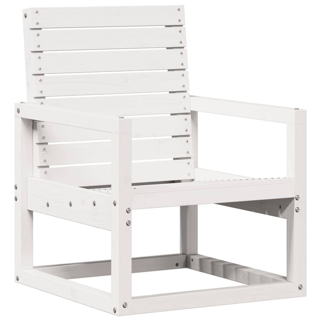 Vidaxl - Chaise de jardin blanc 57,5x63x76 cm bois de pin massif vidaXL 832548 - Image 2