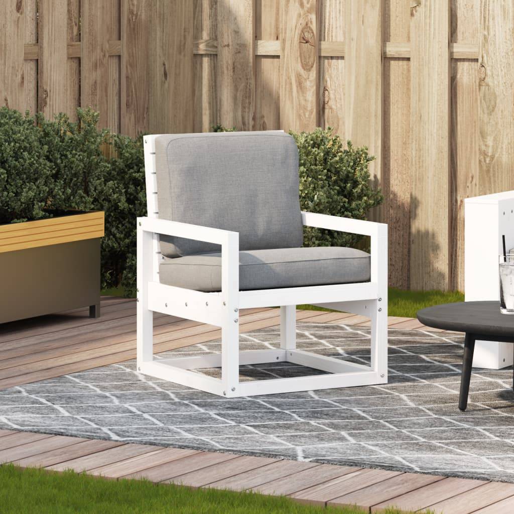 Vidaxl - Chaise de jardin blanc 57,5x63x76 cm bois de pin massif vidaXL 832548 - Image 4