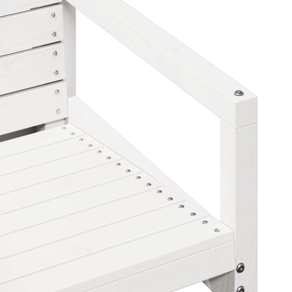 Vidaxl - Chaise de jardin blanc 57,5x63x76 cm bois de pin massif vidaXL 832548 - Image 4