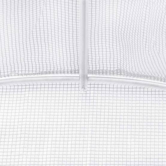 Serre de Jardin Tunnel Acier Galvanisé PE Potager Protection Cultures 6m² Blanc - ComfortXL Outdoor Living - Image 9