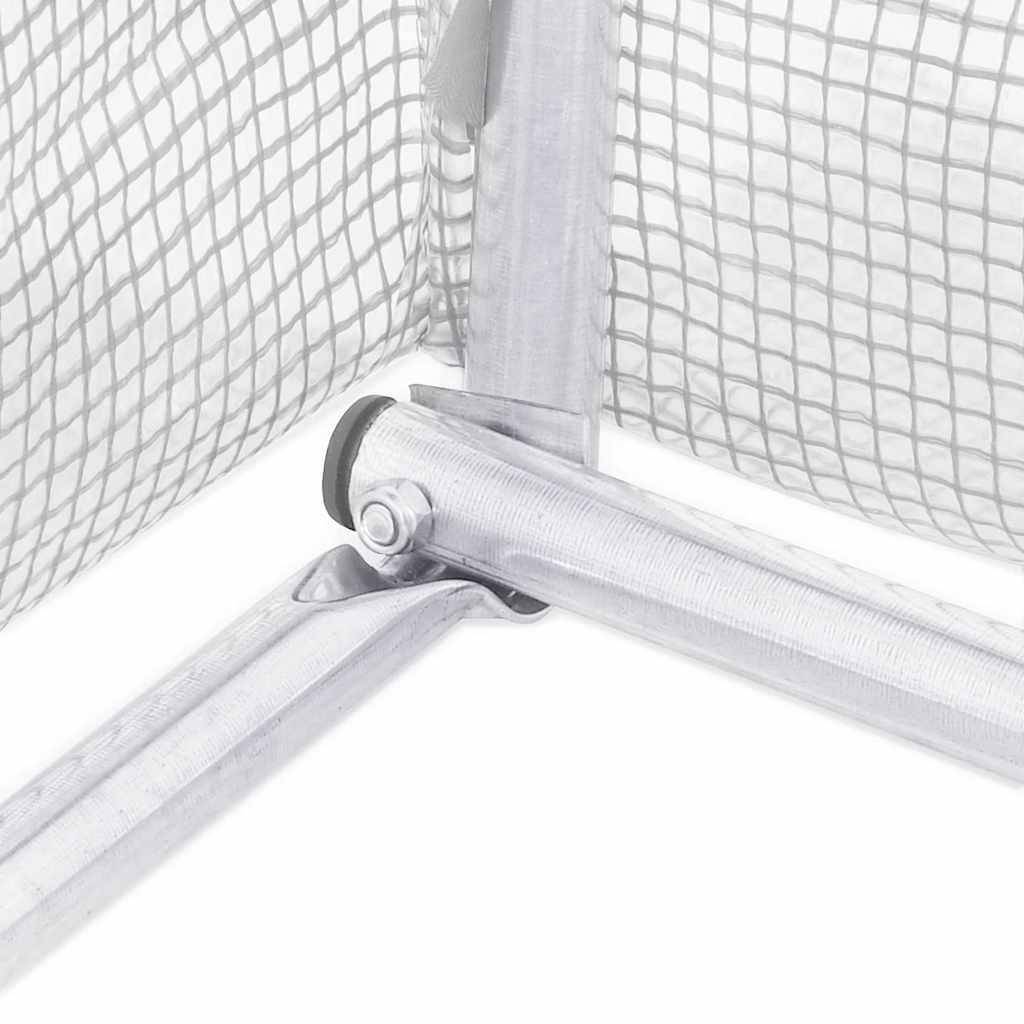 Serre de Jardin Tunnel Acier Galvanisé PE Potager Protection Cultures 6m² Blanc - ComfortXL Outdoor Living - Image 8