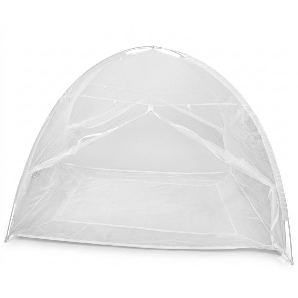 Terre Jardin - Moustiquaire dôme "popup" pour lit 200 x 125 Blanc - Image 3