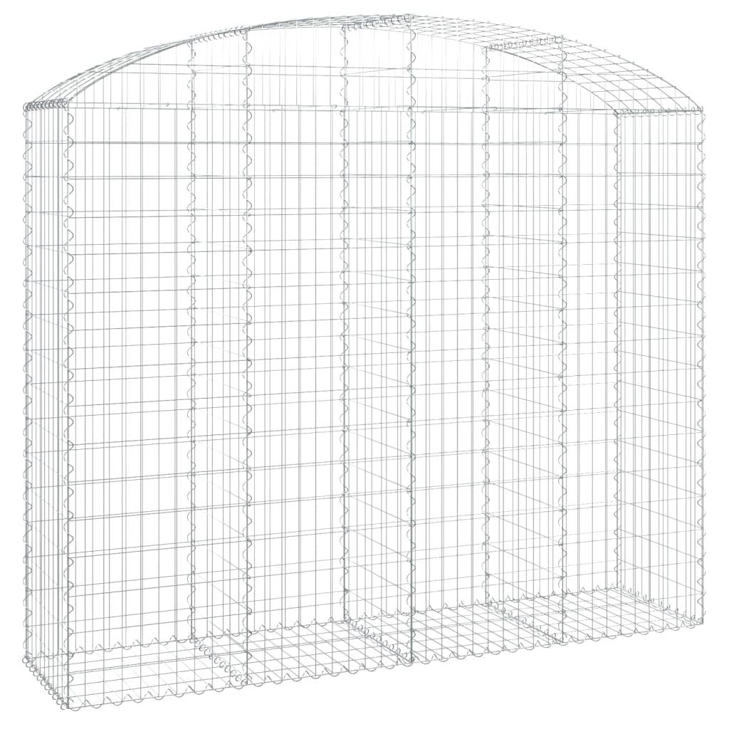 Vidaxl - Panier de gabions arqué 200x50x160/180 cm Fer galvanisé vidaXL 153478 - Image 2