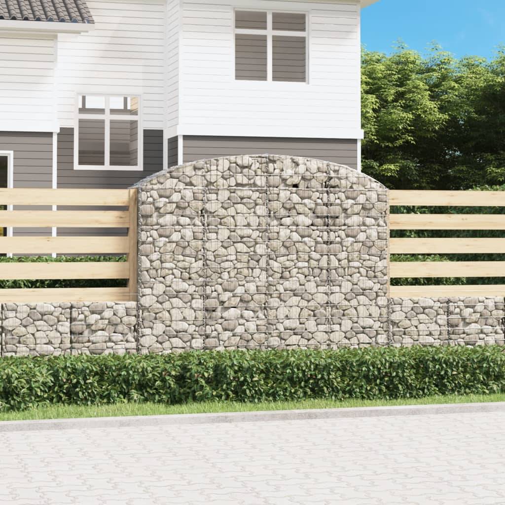 Vidaxl - Panier de gabions arqué 200x50x160/180 cm Fer galvanisé vidaXL 153478 - Image 1