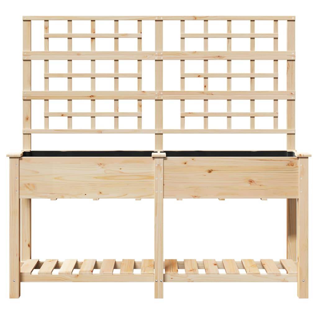 Cache-pot, Pot De Fleurs avec étagère Beige 161 x 46 x 152.5 cm g366 - Image 5