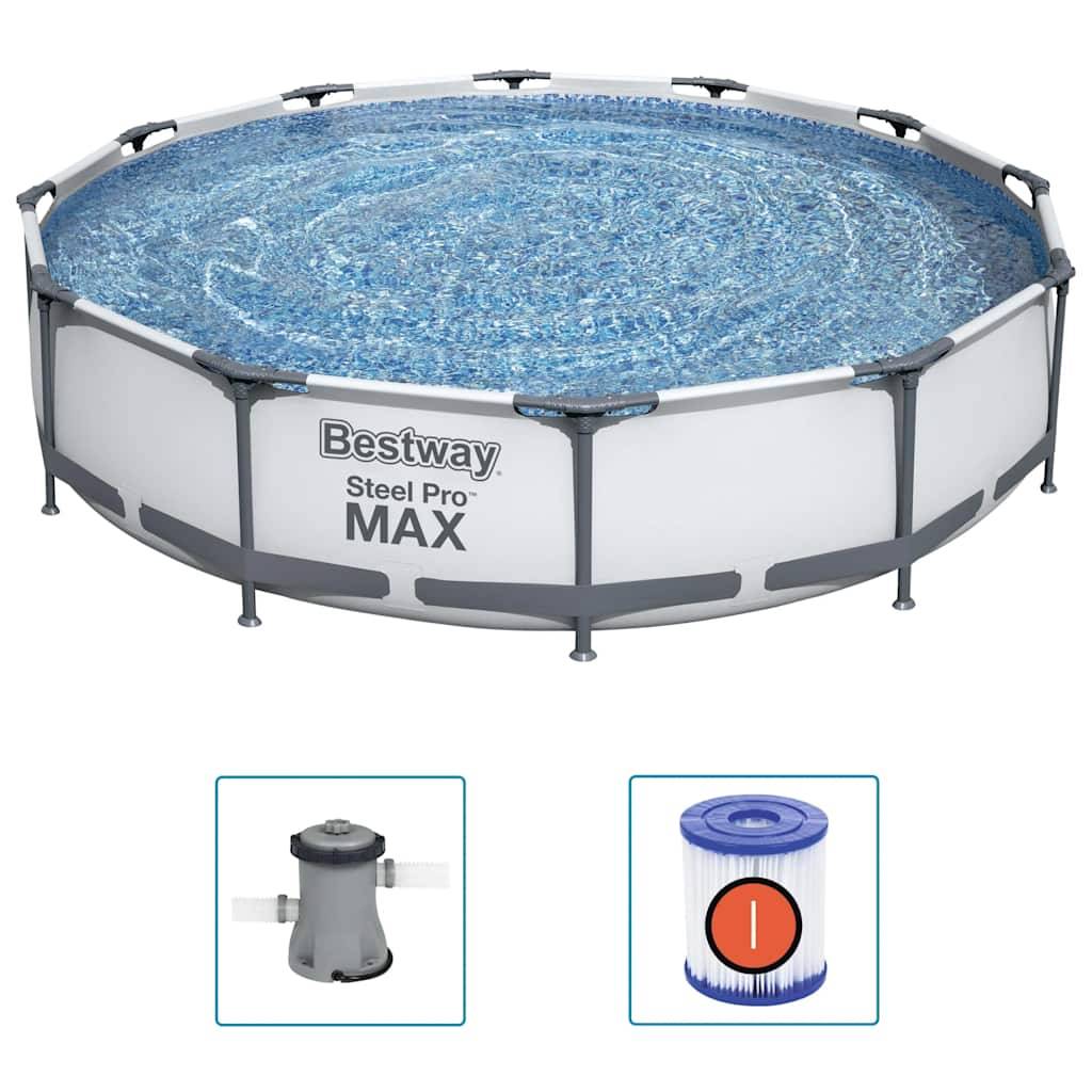 Ensemble de piscine - piscine hors sol Steel Pro MAX 366x76 cm PC439 - Image 1