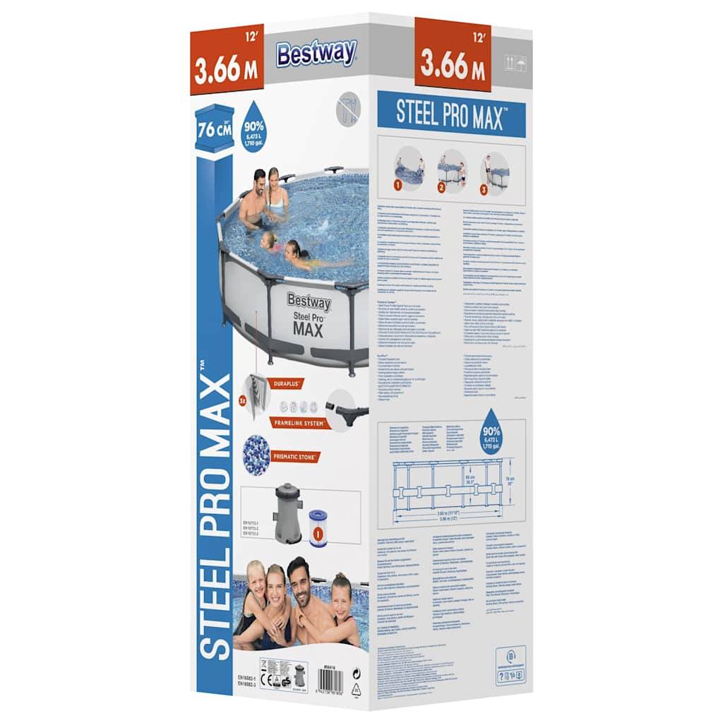 Ensemble de piscine - piscine hors sol Steel Pro MAX 366x76 cm PC439 - Image 5
